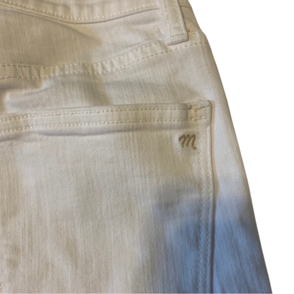 MADEWELL High-Rise Skinny Denim Shorts in White Size 30T (TALL) - Picture 9 of 12